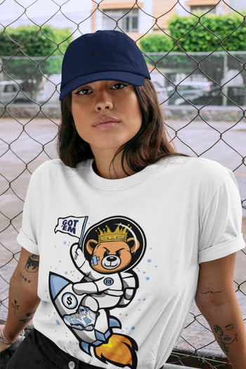 Jordan 6 UNC Sneaker Match Tees Astronaut Bear Sneaker Tees Jordan 6 UNC Sneaker Release Tees Unisex Shirts