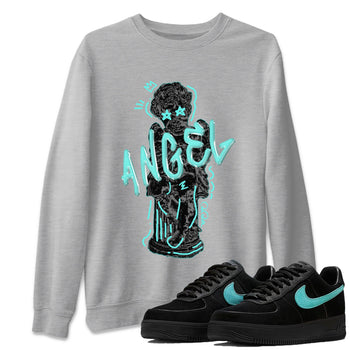 Air Force 1 Tiffany Sneaker Match Tees Baby Angel Sneaker Tees Nike Tiffany AF1Sneaker Release Tees Unisex Shirts Heather Grey 1