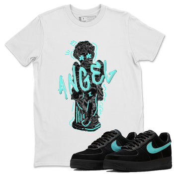 Air Force 1 Tiffany Sneaker Match Tees Baby Angel Sneaker Tees Nike Tiffany AF1Sneaker Release Tees Unisex Shirts White 1