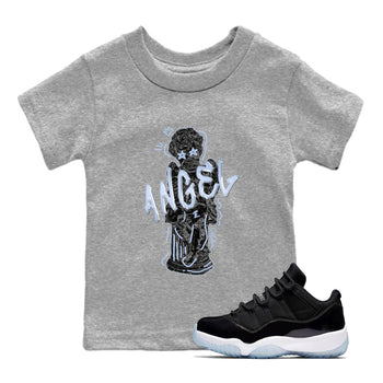 11s Black and Varsity Royal shirt to match jordans Baby Angel sneaker tees Air Jordan 11 Black/Varsity Royal SNRT Sneaker Release Tees Baby Toddler Heather Grey 1 T-Shirt