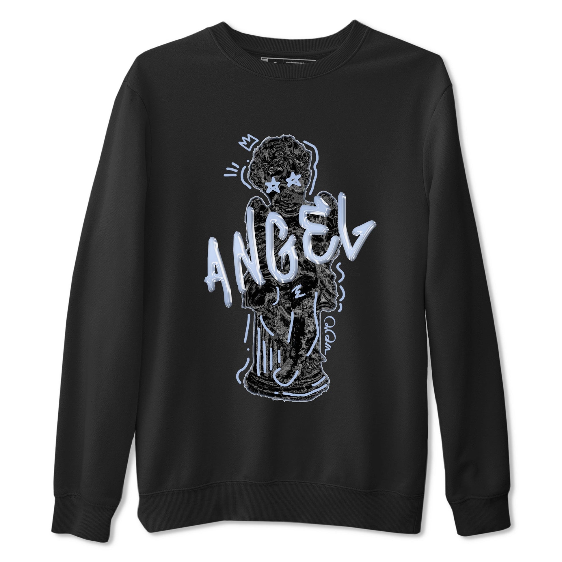 11s Black and Varsity Royal shirt to match jordans Baby Angel sneaker tees Air Jordan 11 Black/Varsity Royal SNRT Sneaker Release Tees Unisex Black 2 T-Shirt