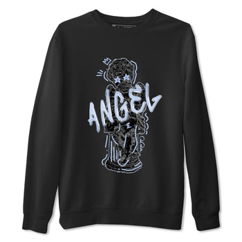11s Black and Varsity Royal shirt to match jordans Baby Angel sneaker tees Air Jordan 11 Black/Varsity Royal SNRT Sneaker Release Tees Unisex Black 2 T-Shirt