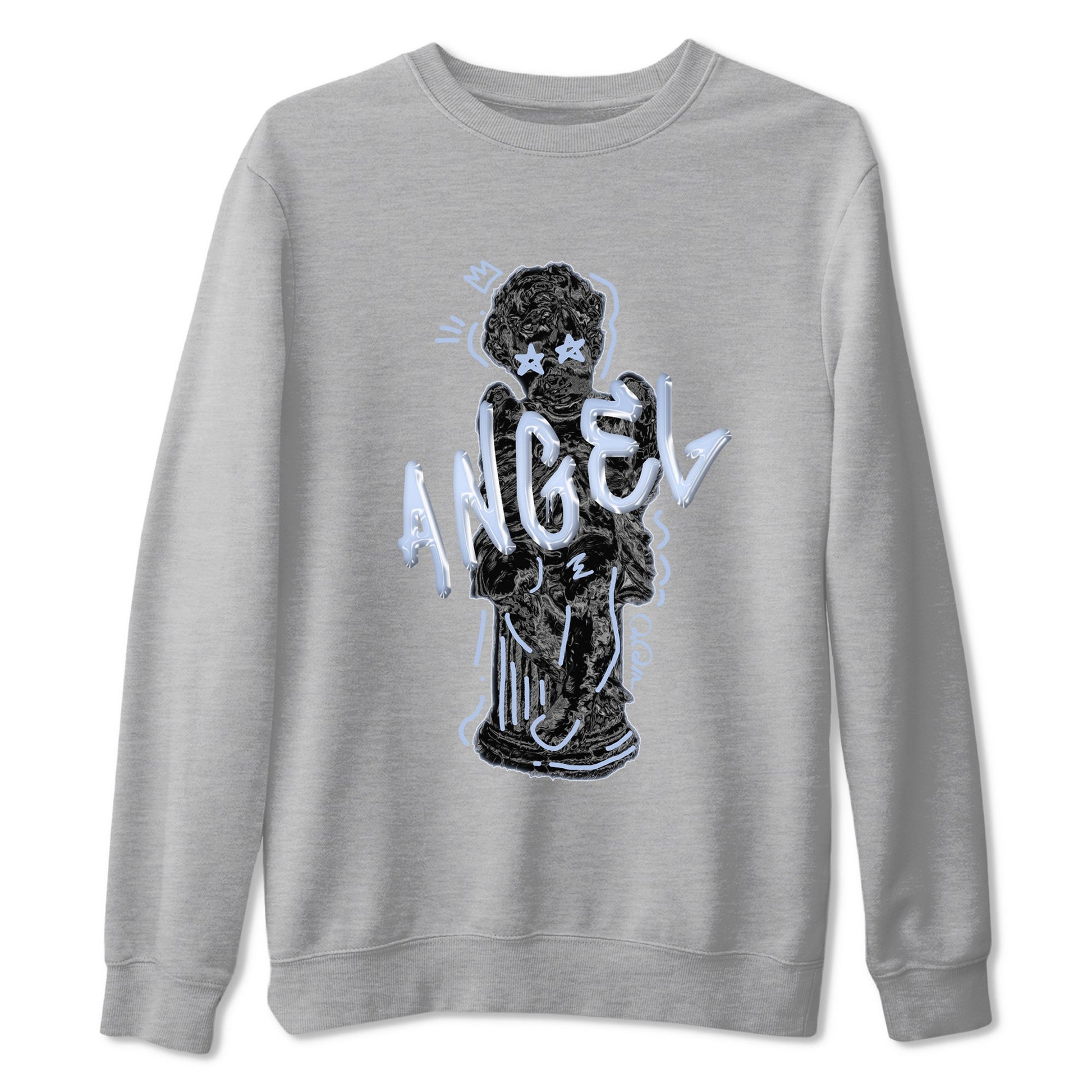 11s Black and Varsity Royal shirt to match jordans Baby Angel sneaker tees Air Jordan 11 Black/Varsity Royal SNRT Sneaker Release Tees Unisex Heather Grey 2 T-Shirt