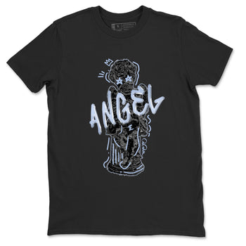 11s Black and Varsity Royal shirt to match jordans Baby Angel sneaker tees Air Jordan 11 Black/Varsity Royal SNRT Sneaker Release Tees Unisex Black 2 T-Shirt