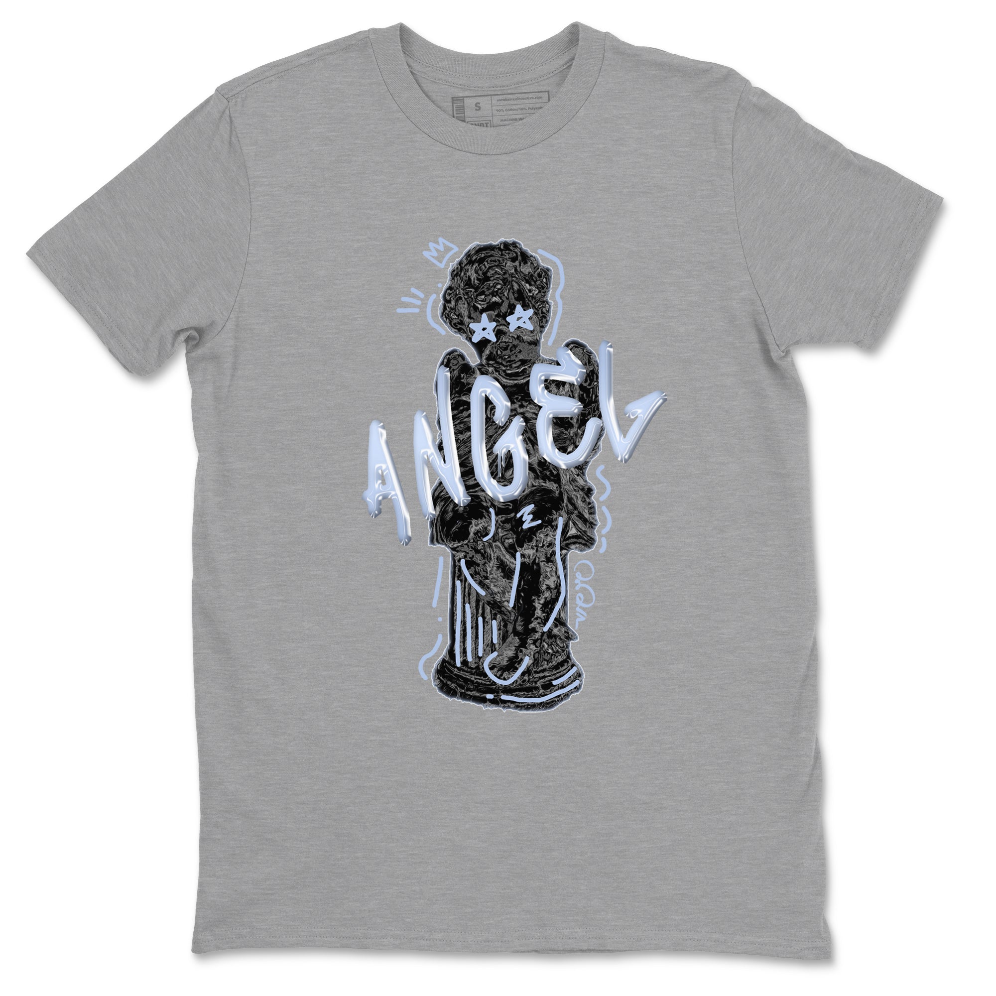 11s Black and Varsity Royal shirt to match jordans Baby Angel sneaker tees Air Jordan 11 Black/Varsity Royal SNRT Sneaker Release Tees Unisex Heather Grey 2 T-Shirt