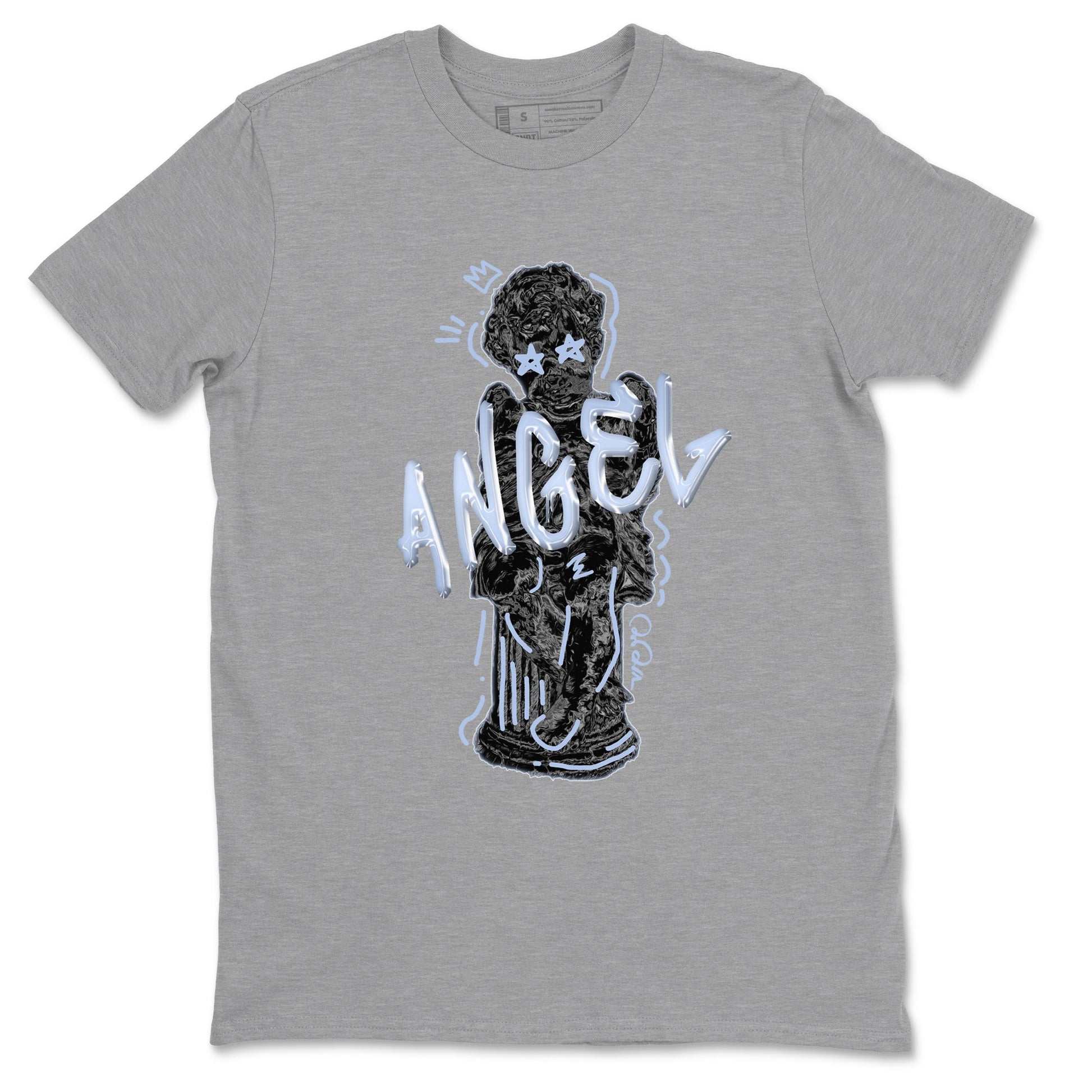 11s Black and Varsity Royal shirt to match jordans Baby Angel sneaker tees Air Jordan 11 Black/Varsity Royal SNRT Sneaker Release Tees Unisex Heather Grey 2 T-Shirt