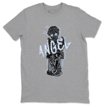 11s Black and Varsity Royal shirt to match jordans Baby Angel sneaker tees Air Jordan 11 Black/Varsity Royal SNRT Sneaker Release Tees Unisex Heather Grey 2 T-Shirt