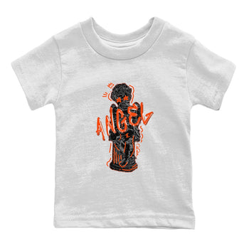 Air Jordan 12 Brilliant Orange Sneaker Match Tees Baby Angel Sneaker Tees AJ12 Brilliant Orange Sneaker Release Tees Kids Shirts White 2