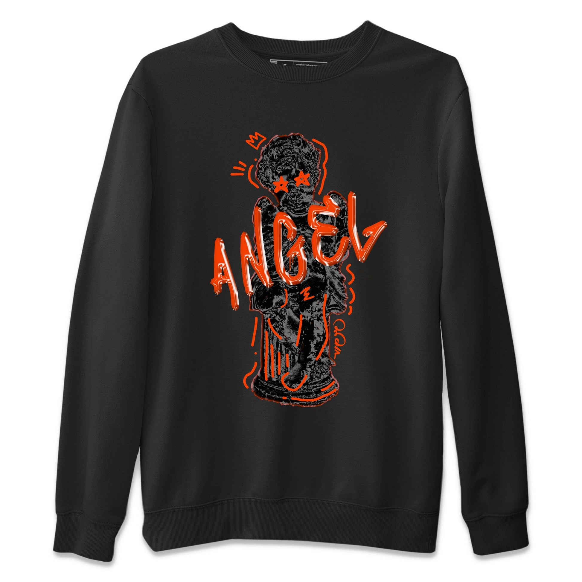Air Jordan 12 Brilliant Orange Sneaker Match Tees Baby Angel Sneaker Tees AJ12 Brilliant Orange Sneaker Release Tees Unisex Shirts Black 2