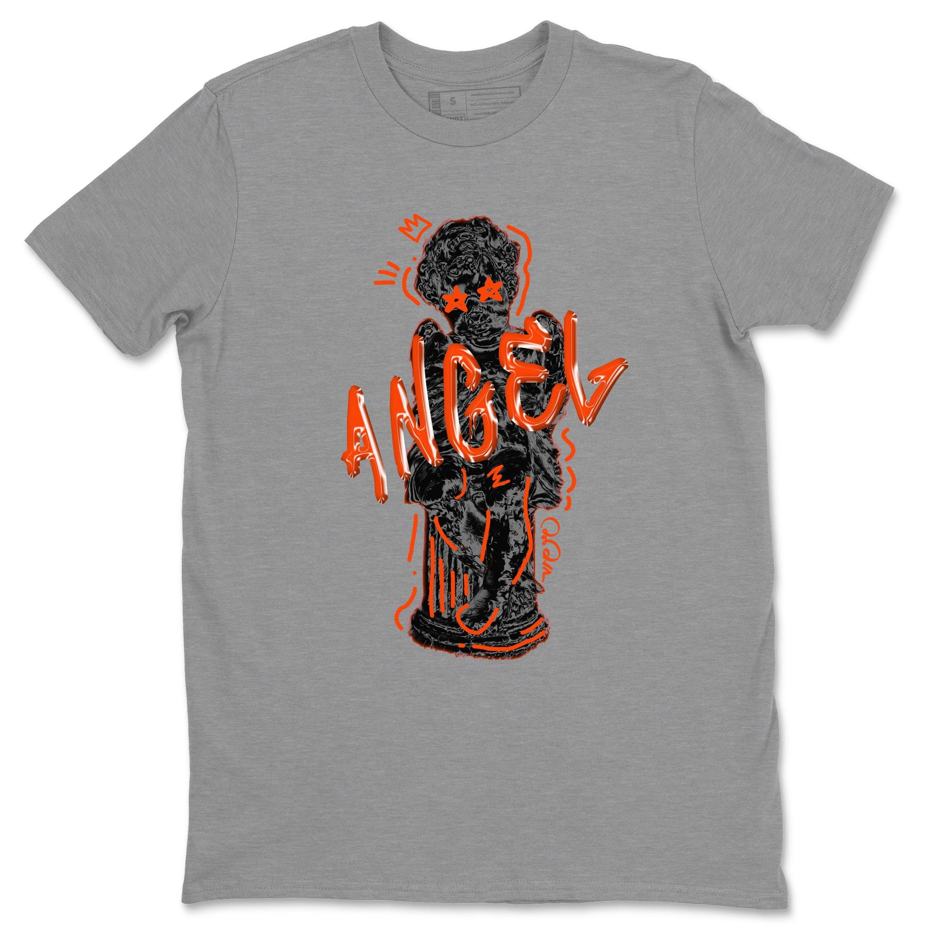 Air Jordan 12 Brilliant Orange Sneaker Match Tees Baby Angel Sneaker Tees AJ12 Brilliant Orange Sneaker Release Tees Unisex Shirts Heather Grey 2