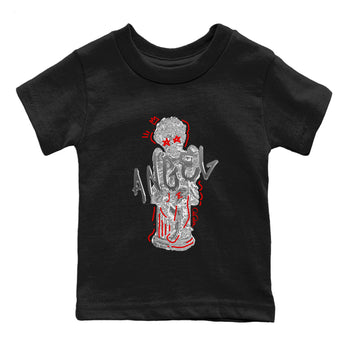 Air Jordan 13 Wolf Grey Sneaker Match Tees Baby Angel Sneaker Tees AJ13 Wolf Grey Sneaker Release Tees Kids Shirts Black 2