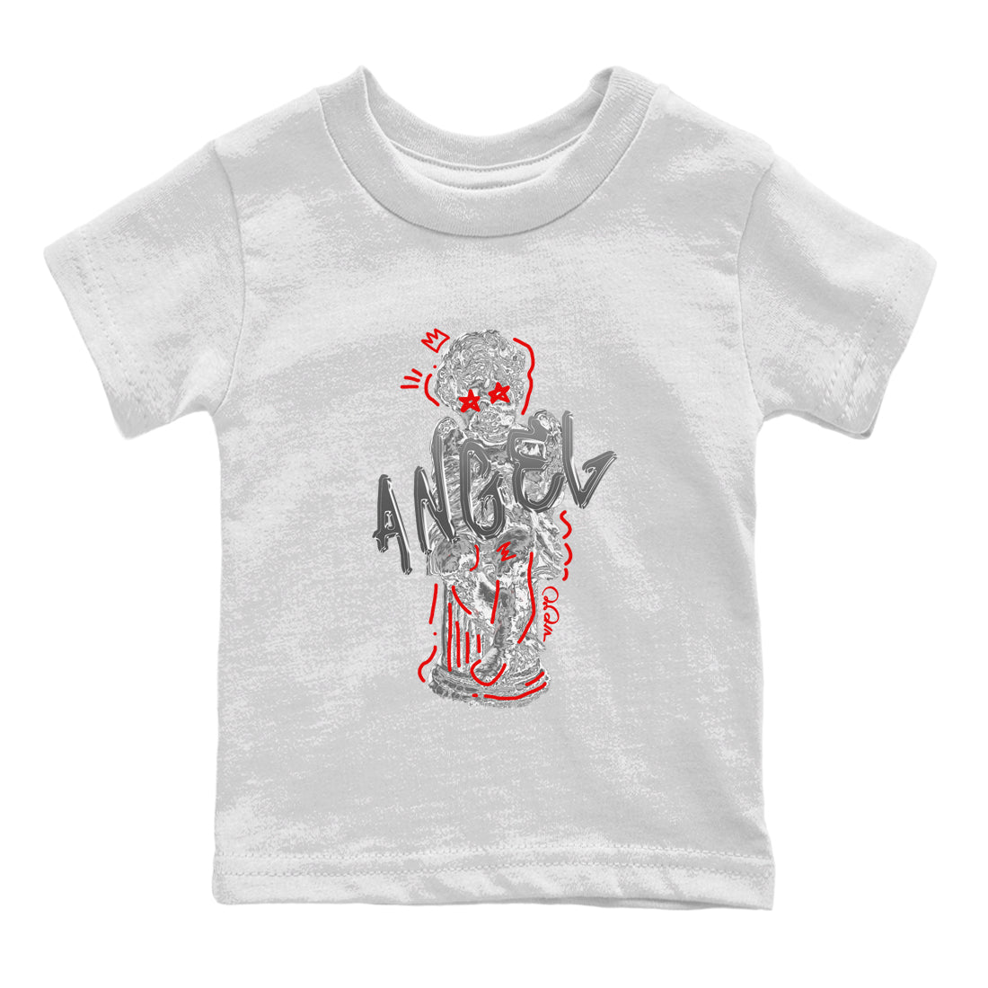 Air Jordan 13 Wolf Grey Sneaker Match Tees Baby Angel Sneaker Tees AJ13 Wolf Grey Sneaker Release Tees Kids Shirts White 2