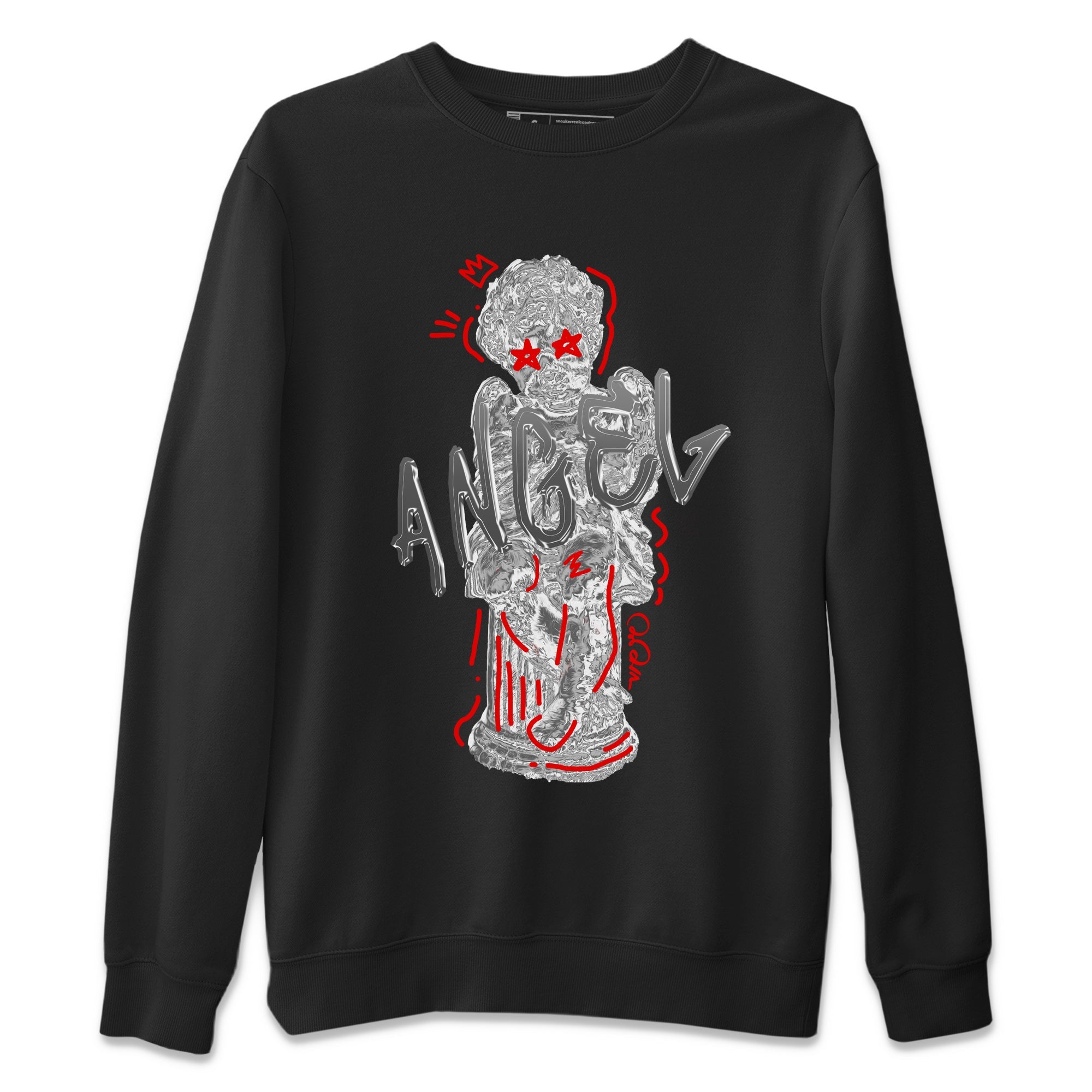 Air Jordan 13 Wolf Grey Sneaker Match Tees Baby Angel Sneaker Tees AJ13 Wolf Grey Sneaker Release Tees Unisex Shirts Black 2