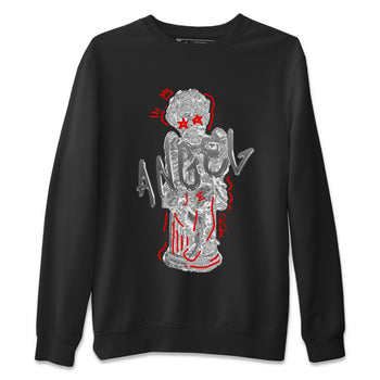 Air Jordan 13 Wolf Grey Sneaker Match Tees Baby Angel Sneaker Tees AJ13 Wolf Grey Sneaker Release Tees Unisex Shirts Black 2