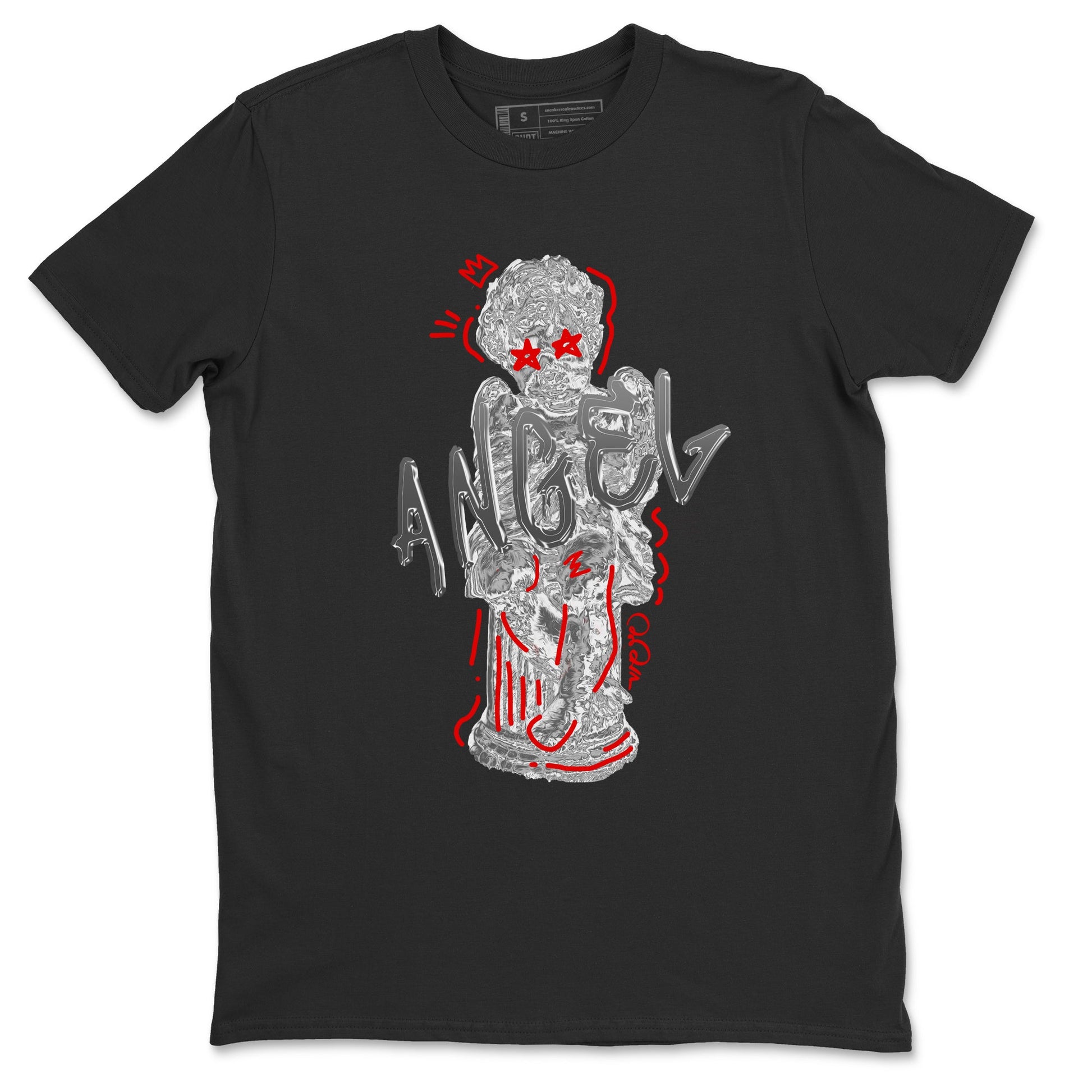 Air Jordan 13 Wolf Grey Sneaker Match Tees Baby Angel Sneaker Tees AJ13 Wolf Grey Sneaker Release Tees Unisex Shirts Black 2