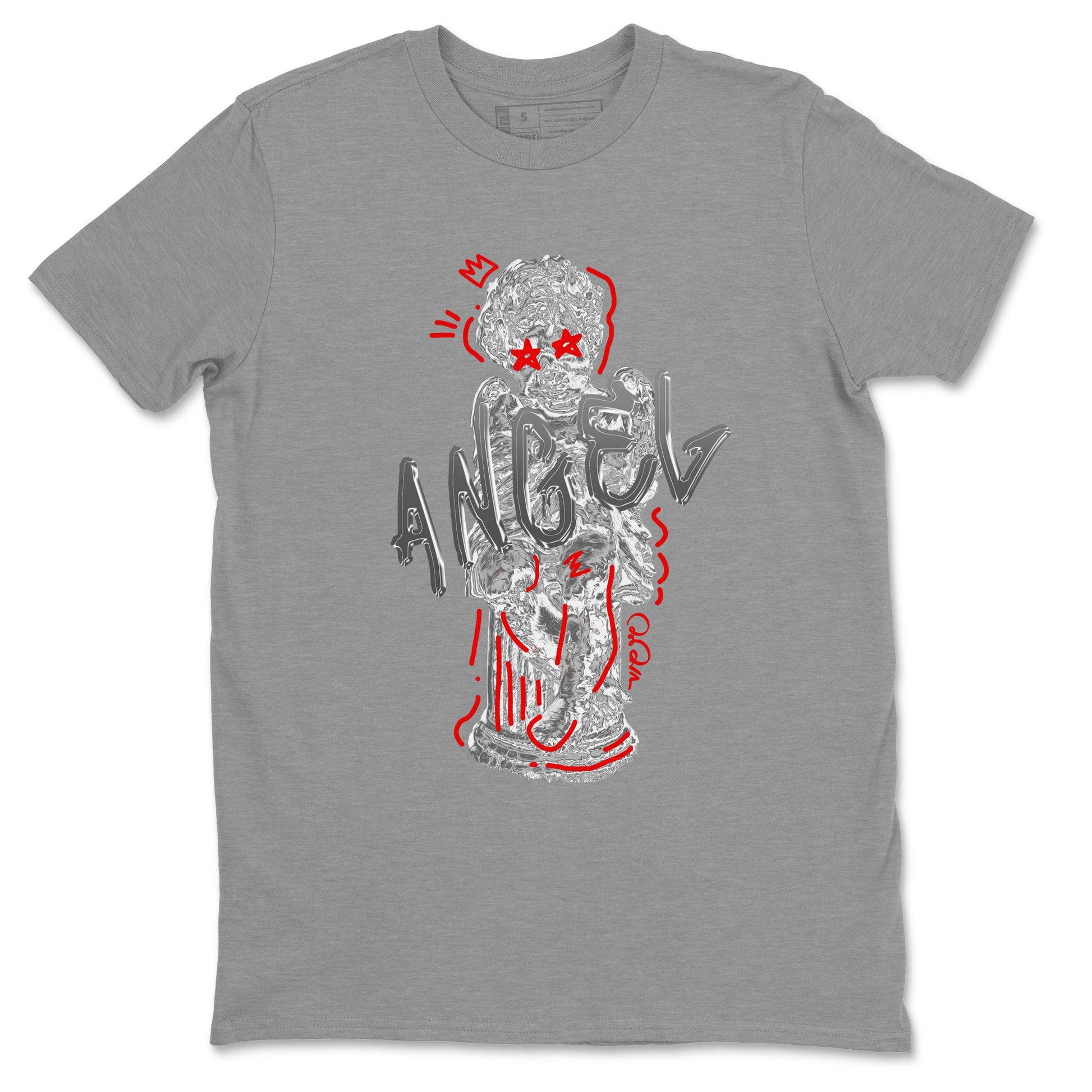 Air Jordan 13 Wolf Grey Sneaker Match Tees Baby Angel Sneaker Tees AJ13 Wolf Grey Sneaker Release Tees Unisex Shirts Heather Grey 2