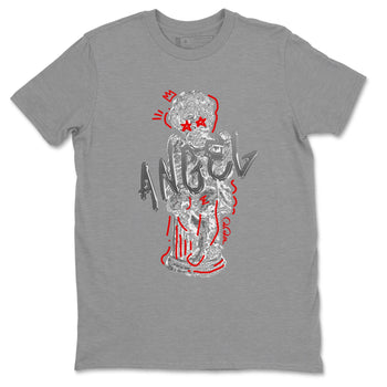 Air Jordan 13 Wolf Grey Sneaker Match Tees Baby Angel Sneaker Tees AJ13 Wolf Grey Sneaker Release Tees Unisex Shirts Heather Grey 2