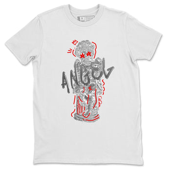 Air Jordan 13 Wolf Grey Sneaker Match Tees Baby Angel Sneaker Tees AJ13 Wolf Grey Sneaker Release Tees Unisex Shirts White 2