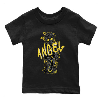 Air Jordan 4 Thunder Sneaker Match Tees Baby Angel Sneaker Tees AJ4 Thunder Jumpman Sneaker Release Tees Kids Shirts Black 2
