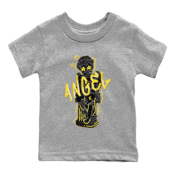 Air Jordan 4 Thunder Sneaker Match Tees Baby Angel Sneaker Tees AJ4 Thunder Jumpman Sneaker Release Tees Kids Shirts Heather Grey 2