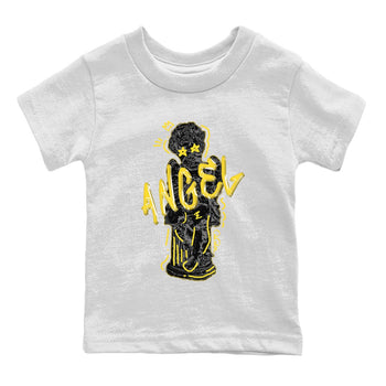 Air Jordan 4 Thunder Sneaker Match Tees Baby Angel Sneaker Tees AJ4 Thunder Jumpman Sneaker Release Tees Kids Shirts White 2