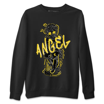 Air Jordan 4 Thunder Sneaker Match Tees Baby Angel Sneaker Tees AJ4 Thunder Jumpman Sneaker Release Tees Unisex Shirts Black 2