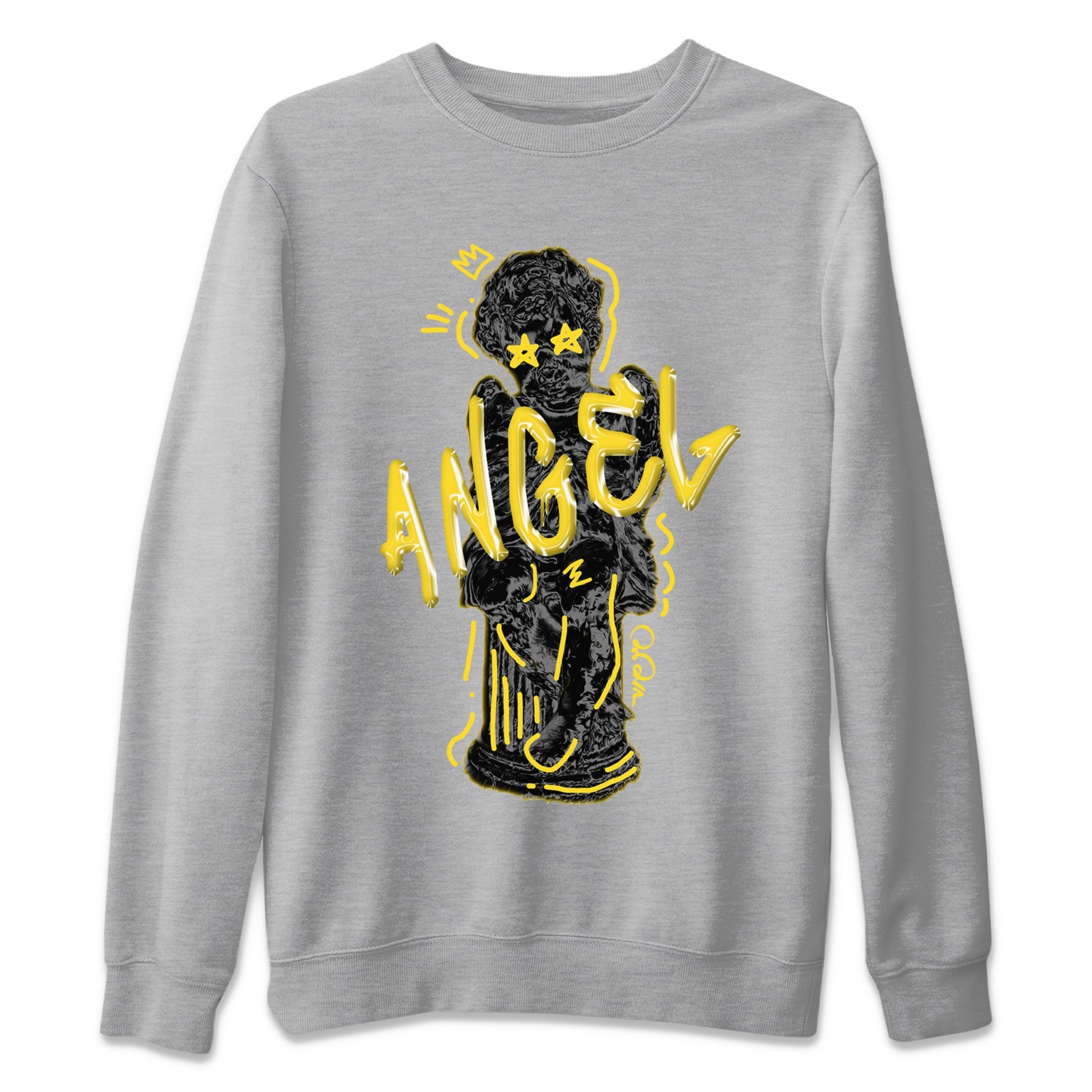 Air Jordan 4 Thunder Sneaker Match Tees Baby Angel Sneaker Tees AJ4 Thunder Jumpman Sneaker Release Tees Unisex Shirts Heather Grey 2