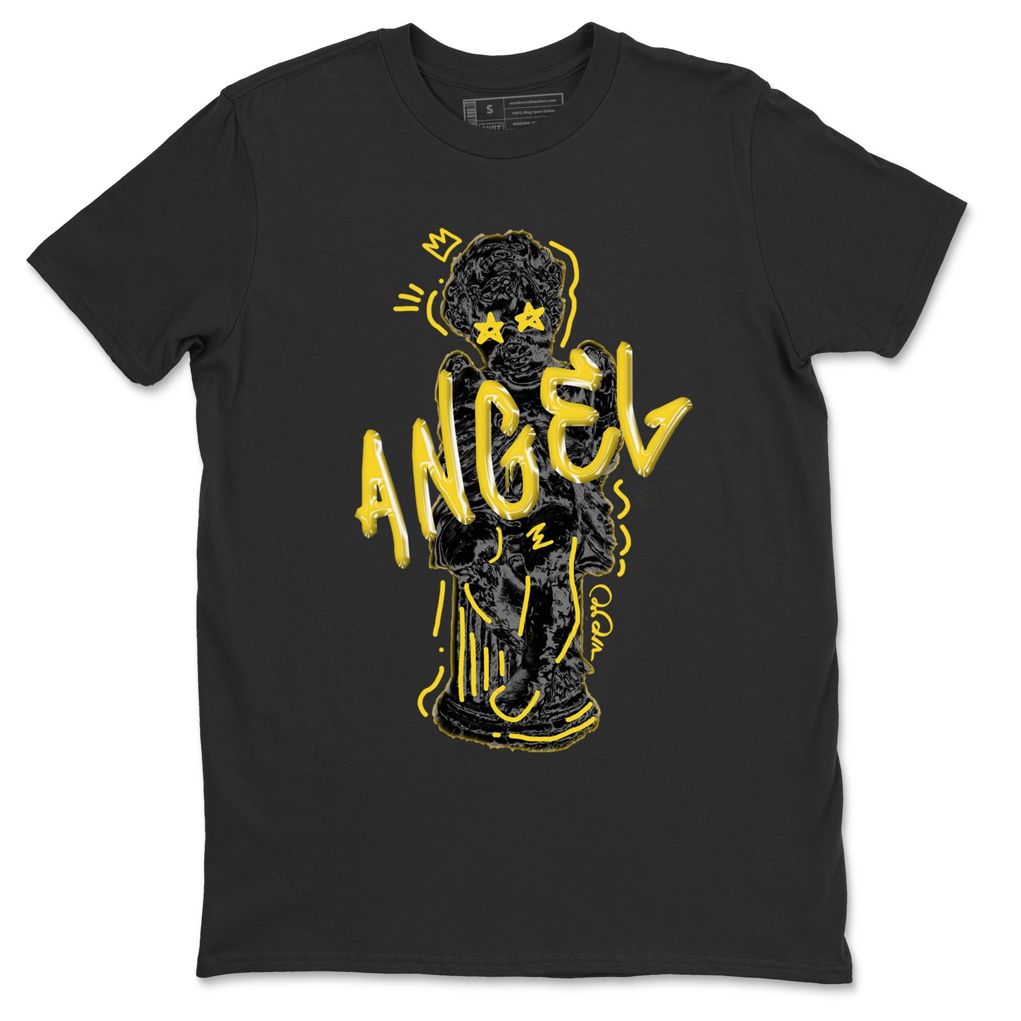 Air Jordan 4 Thunder Sneaker Match Tees Baby Angel Sneaker Tees AJ4 Thunder Jumpman Sneaker Release Tees Unisex Shirts Black 2
