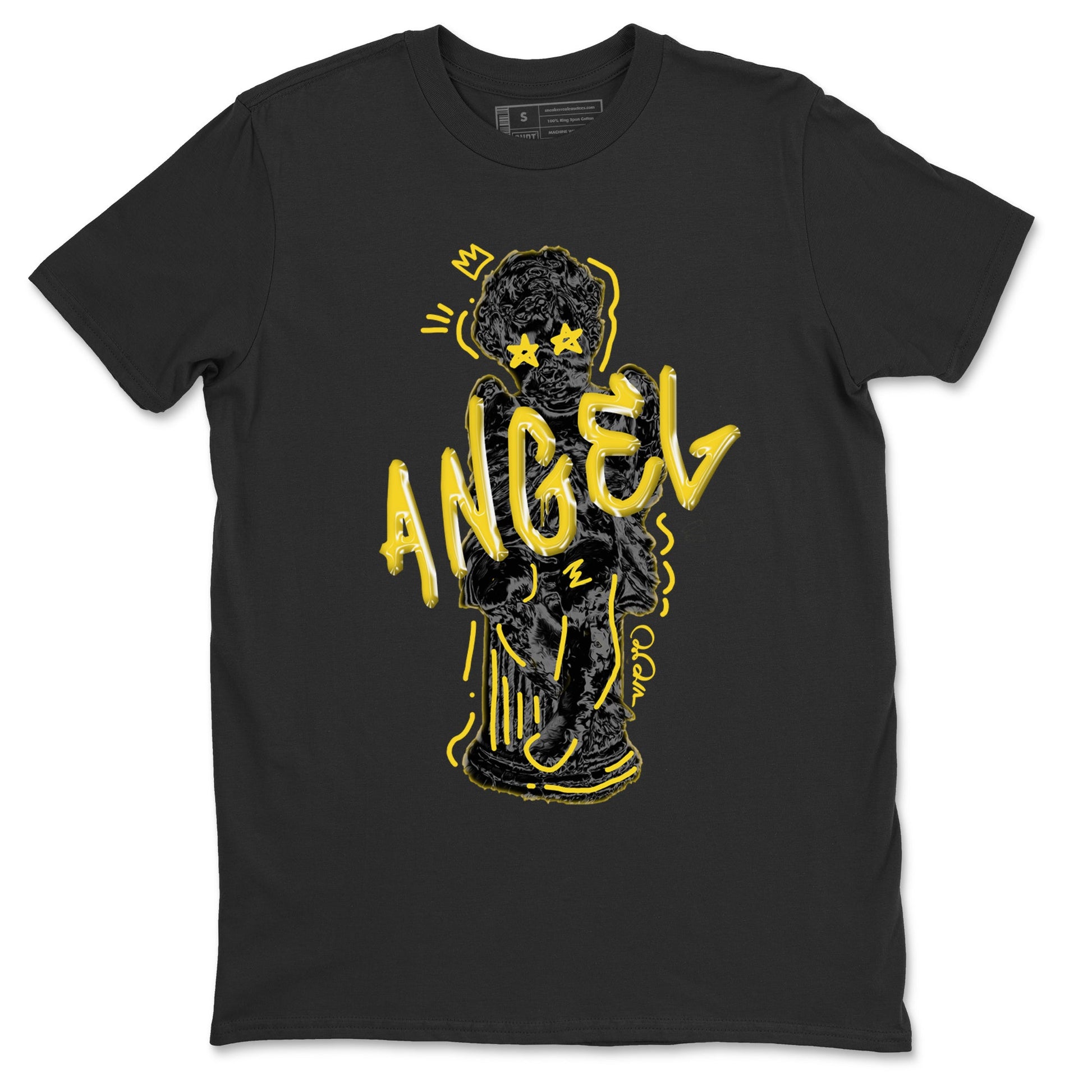 Air Jordan 4 Thunder Sneaker Match Tees Baby Angel Sneaker Tees AJ4 Thunder Jumpman Sneaker Release Tees Unisex Shirts Black 2