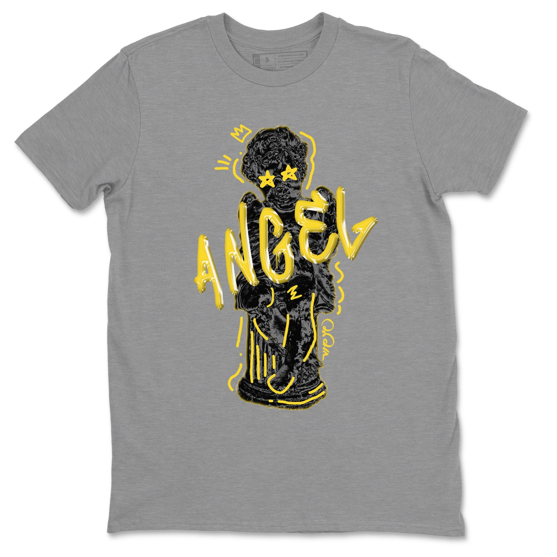 Air Jordan 4 Thunder Sneaker Match Tees Baby Angel Sneaker Tees AJ4 Thunder Jumpman Sneaker Release Tees Unisex Shirts Heather Grey 2