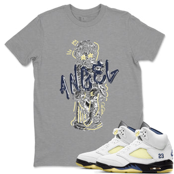 Air Jordan 5 A Ma Maniere x Photon Dust shirt to match jordans Baby Angel sneaker tees Jordan 5 A Ma Maniere "Dawn" SNRT Sneaker Release Tees Unisex Heather Grey 1 T-Shirt