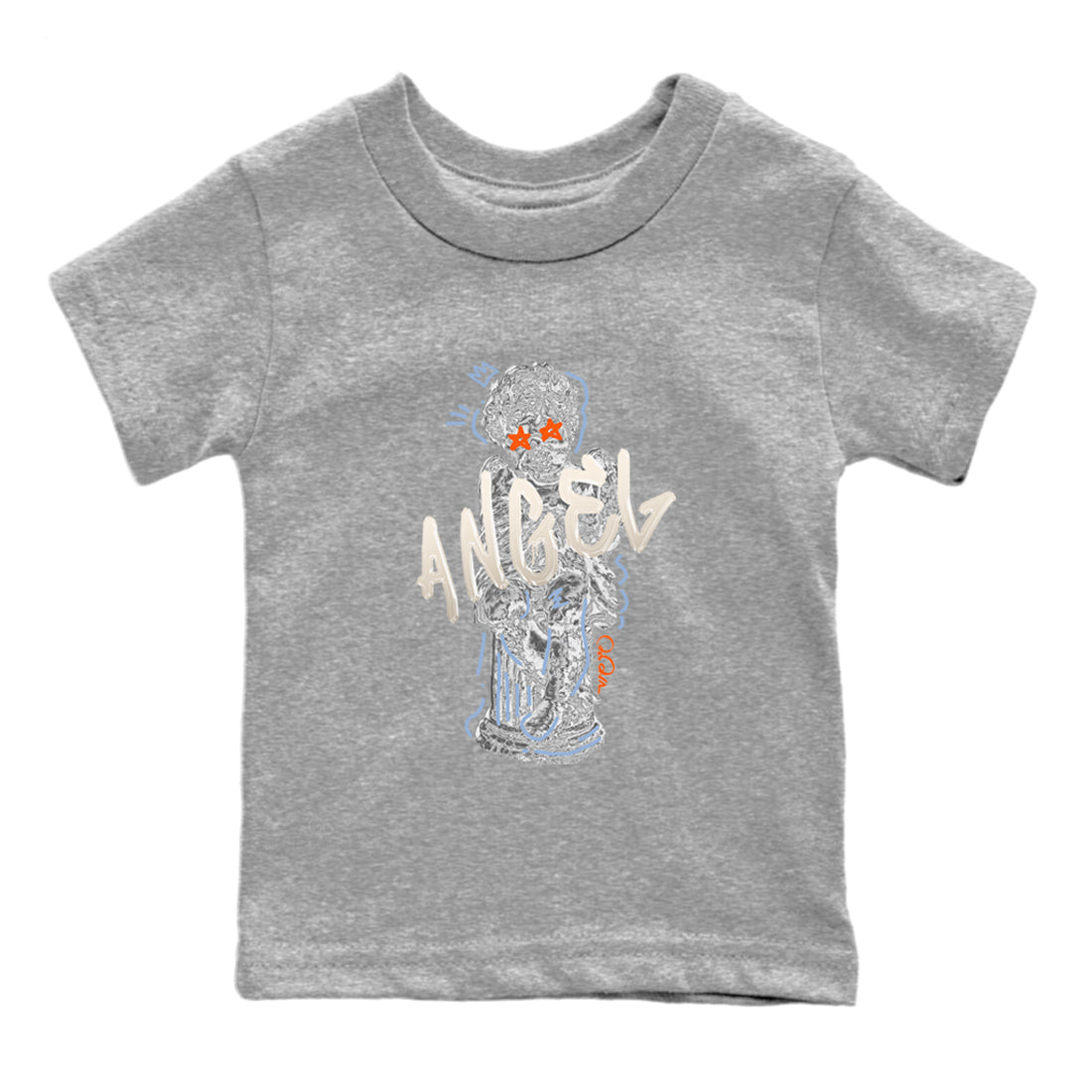 Air Jordan 5 Craft Sneaker Match Tees Baby Angel Sneaker Tees AJ5 SE Craft Sneaker Release Tees Kids Shirts Heather Grey 2