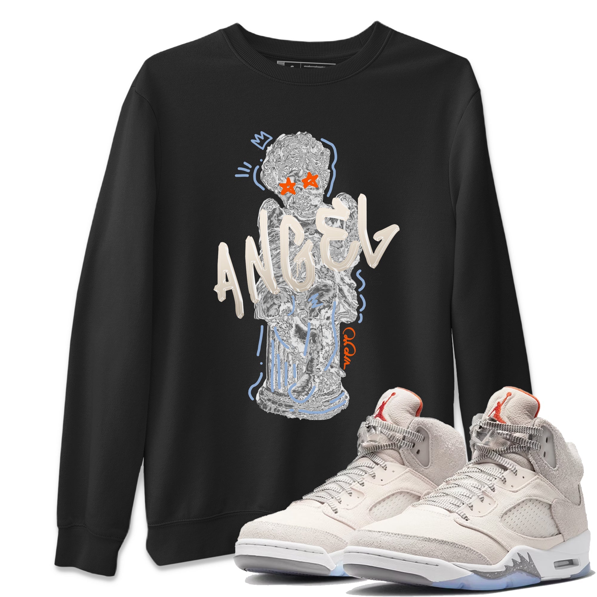 Air Jordan 5 Craft Sneaker Match Tees Baby Angel Sneaker Tees AJ5 SE Craft Sneaker Release Tees Unisex Shirts Black 1