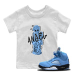 Jordan 5 UNC Jordan Shirts Baby Angel Sneaker Tees AJ5 UNC Sneaker Release Tees Kids Shirts White 1