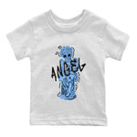 Jordan 5 UNC Jordan Shirts Baby Angel Sneaker Tees AJ5 UNC Sneaker Release Tees Kids Shirts White 2