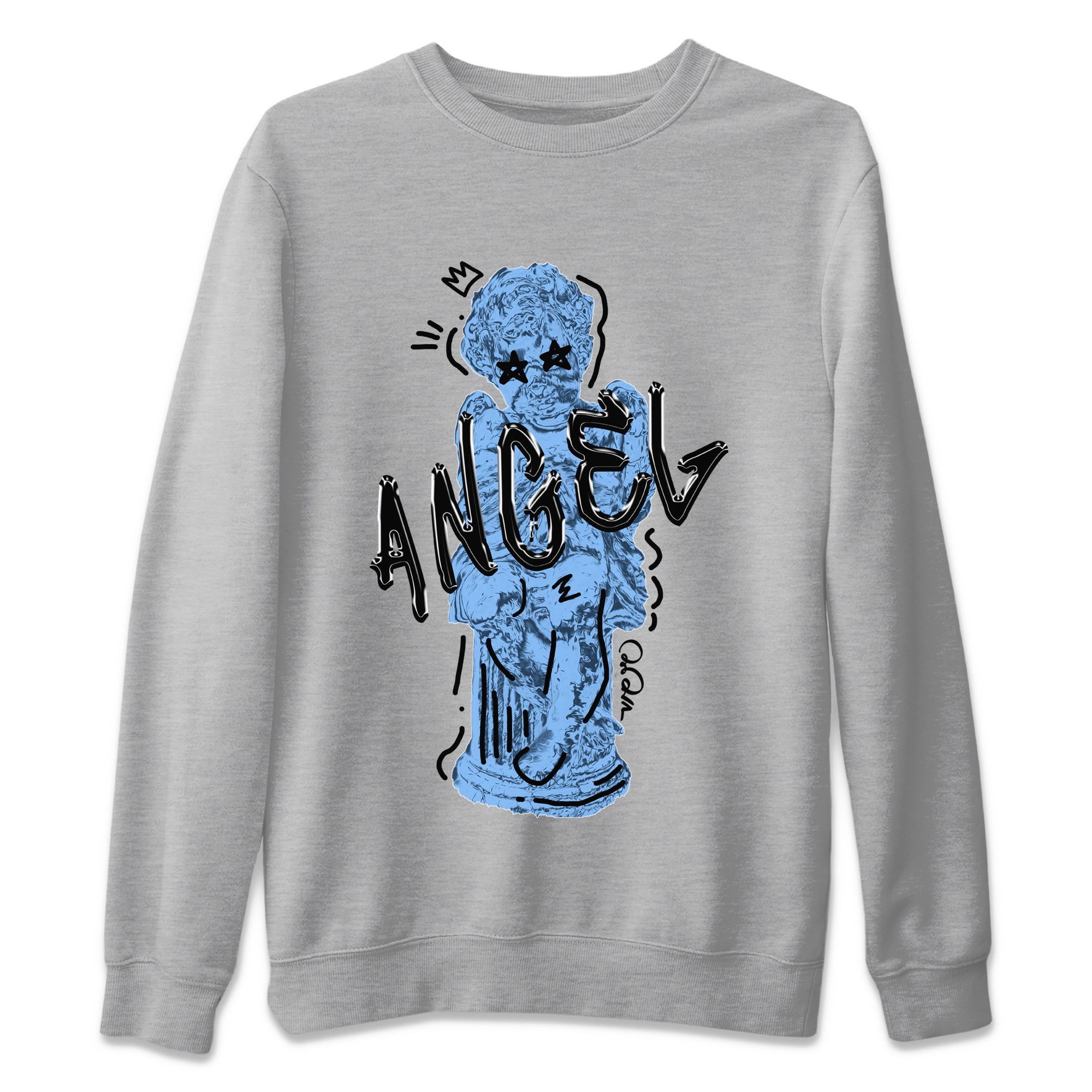 Jordan 5 UNC Jordan Shirts Baby Angel Sneaker Tees AJ5 UNC SNRT Sneaker Tees Unisex Shirts Heather Grey 2