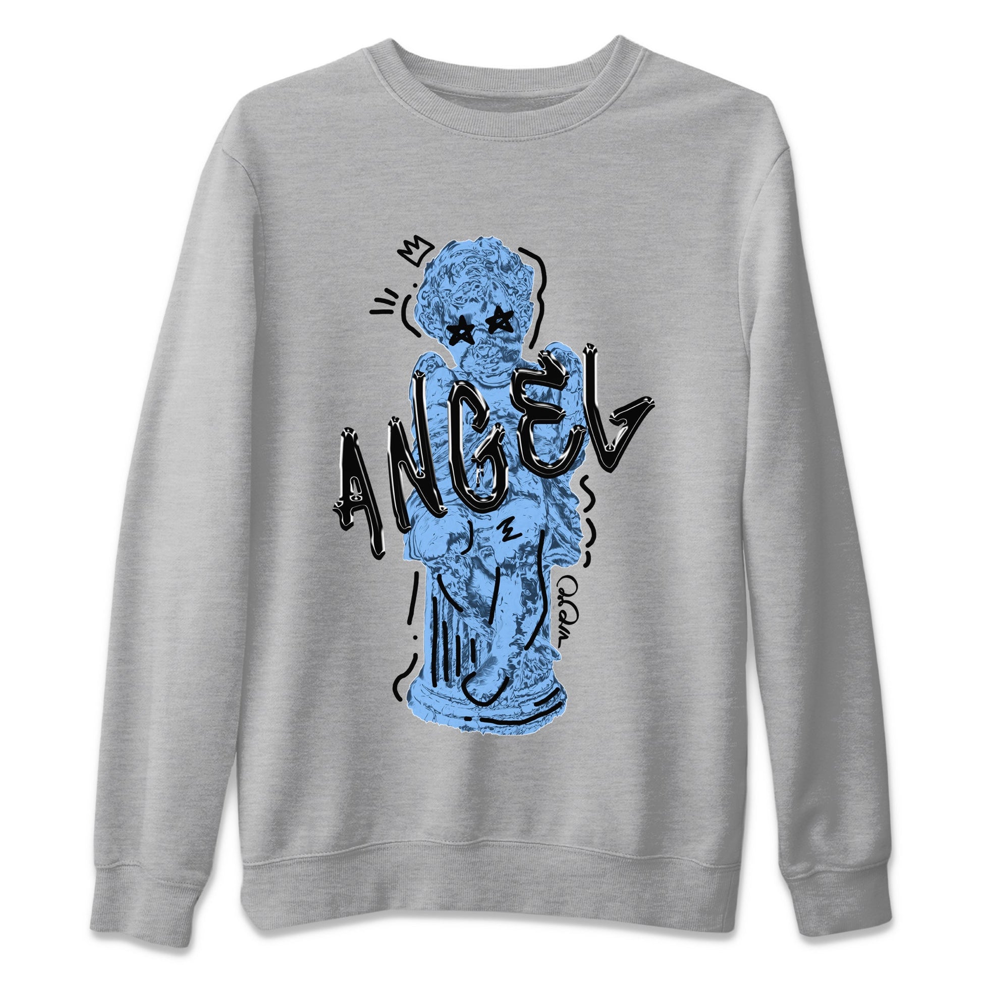 Jordan 5 UNC Jordan Shirts Baby Angel Sneaker Tees AJ5 UNC SNRT Sneaker Tees Unisex Shirts Heather Grey 2
