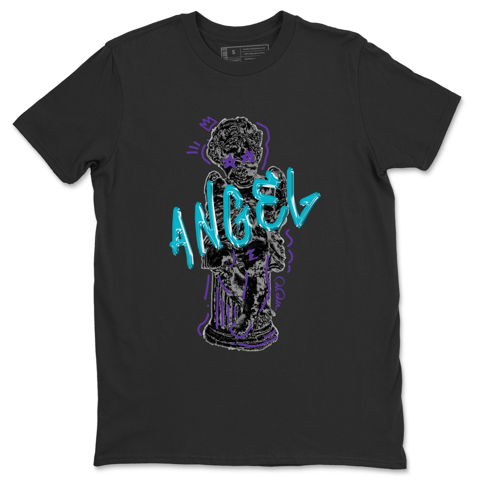 Air Jordan 6 Aqua Sneaker Match Tees Baby Angel Sneaker Tees AJ6 Aqua Sneaker Release Tees Unisex Shirts Black 2