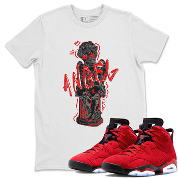 Air Jordan 6 Toro Bravo Sneaker Match Tees Baby Angel Sneaker Tees 3D Graphic Design Shirts AJ6 Toro Bravo Sneaker Release Tees Unisex Shirts White 1