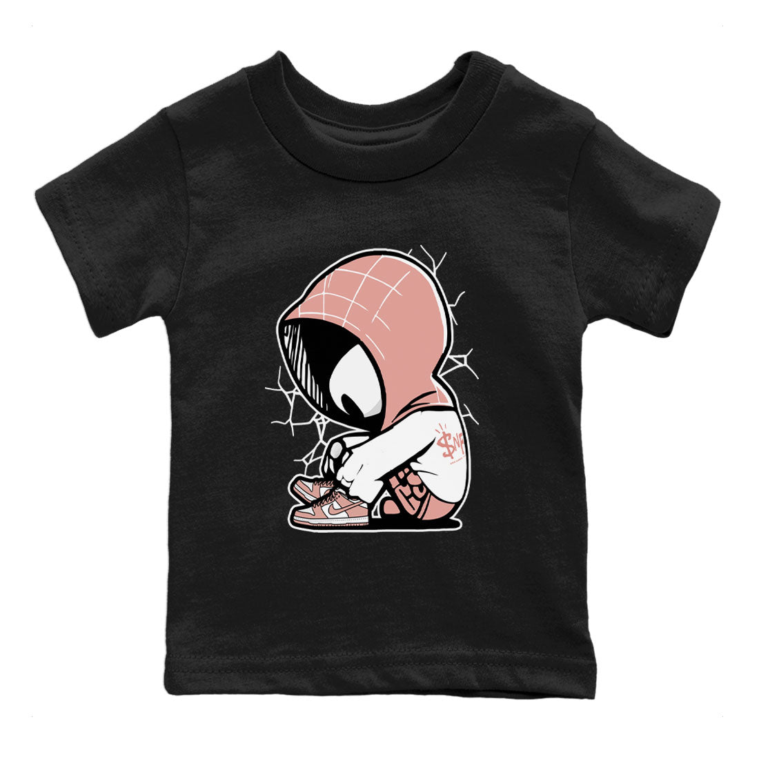 Dunk Low WMNS Rose Whisper shirt to match jordans Baby Spider sneaker tees Dunk Rose Whisper SNRT Sneaker Release Tees Baby Toddler Kids Black 2 T-Shirt