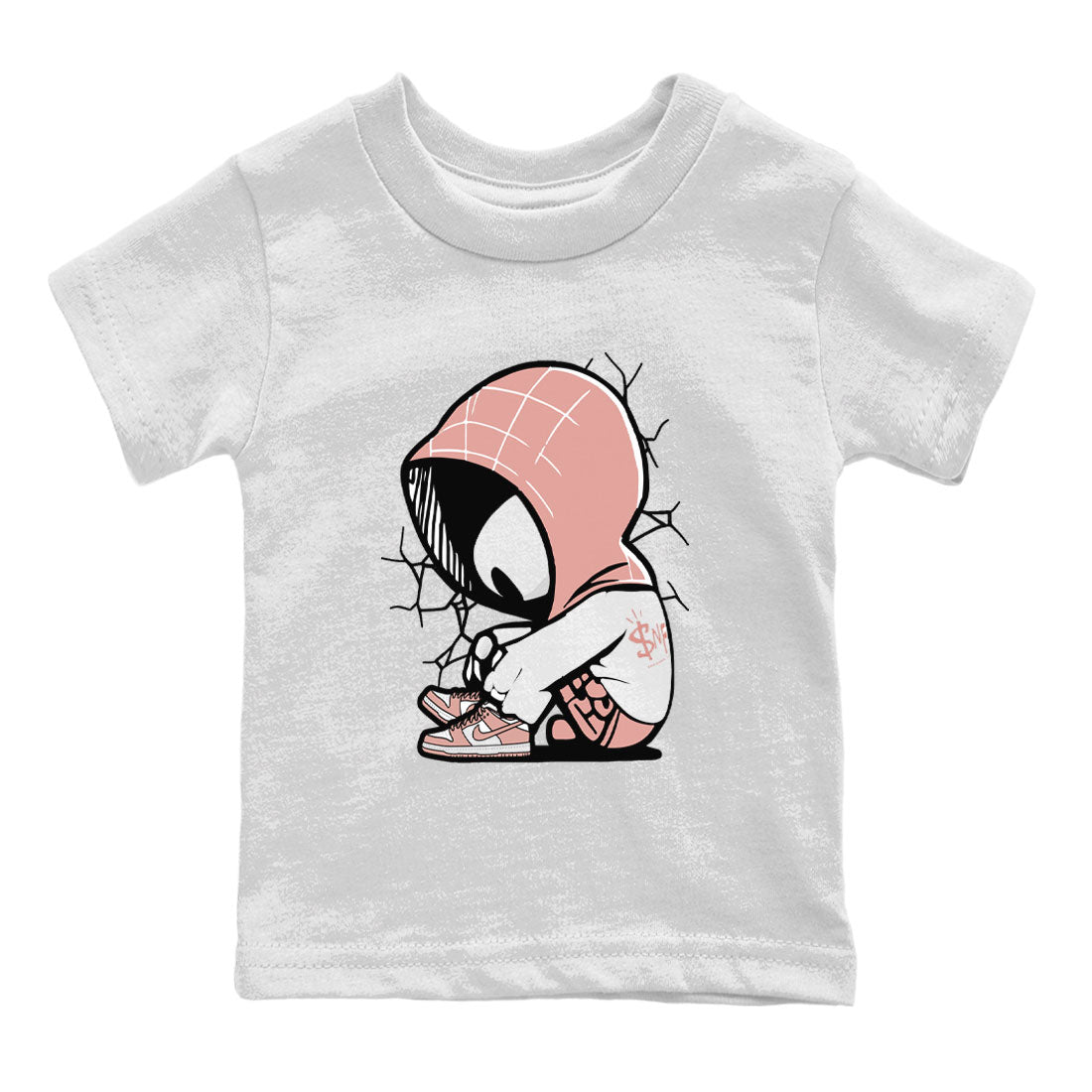 Dunk Low WMNS Rose Whisper shirt to match jordans Baby Spider sneaker tees Dunk Rose Whisper SNRT Sneaker Release Tees Baby Toddler Kids White 2 T-Shirt