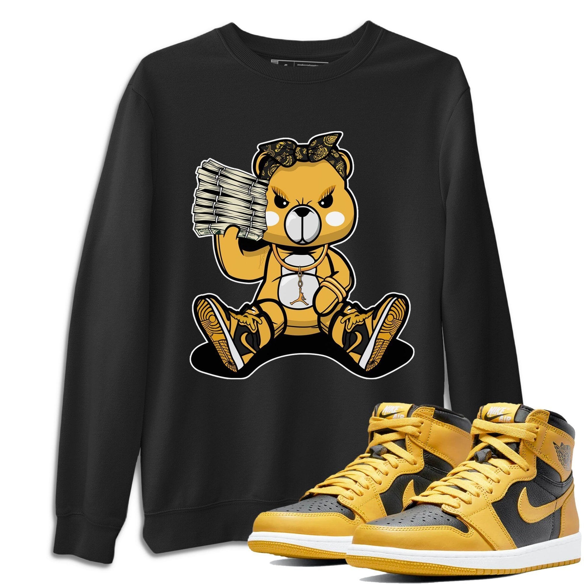 Jordan 1 Pollen Sneaker Match Tees Bad Baby Bear Sneaker Tees Jordan 1 Pollen Sneaker Release Tees Unisex Shirts