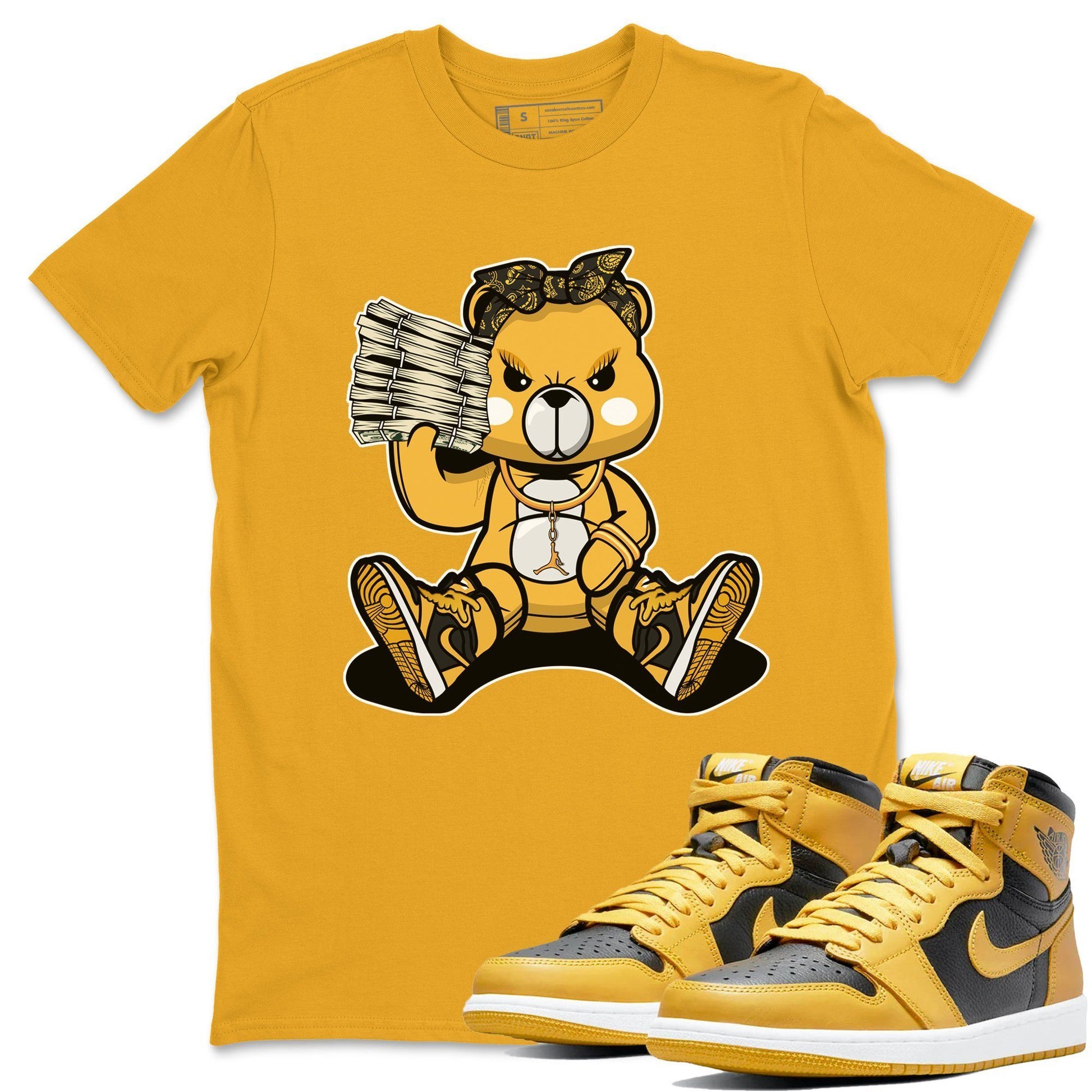 Jordan 1 Pollen Sneaker Match Tees Bad Baby Bear Sneaker Tees Jordan 1 Pollen Sneaker Release Tees Unisex Shirts