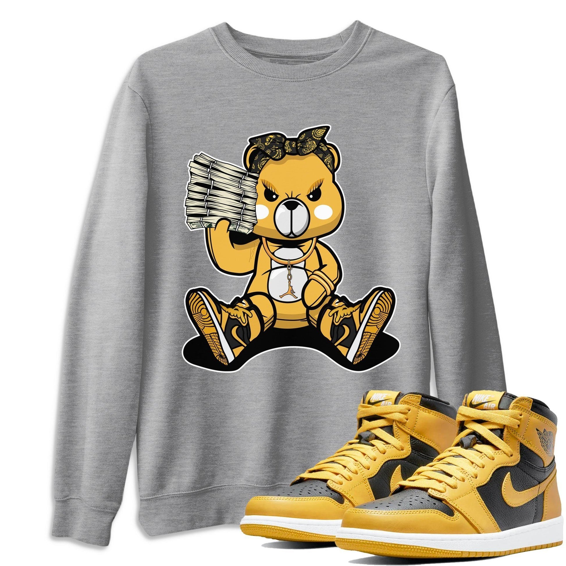 Jordan 1 Pollen Sneaker Match Tees Bad Baby Bear Sneaker Tees Jordan 1 Pollen Sneaker Release Tees Unisex Shirts