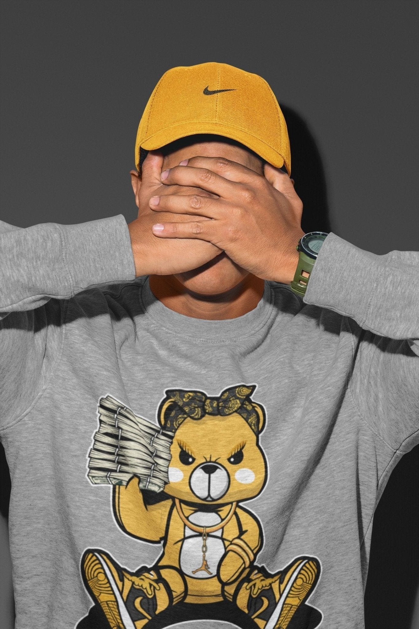 Jordan 1 Pollen Sneaker Match Tees Bad Baby Bear Sneaker Tees Jordan 1 Pollen Sneaker Release Tees Unisex Shirts