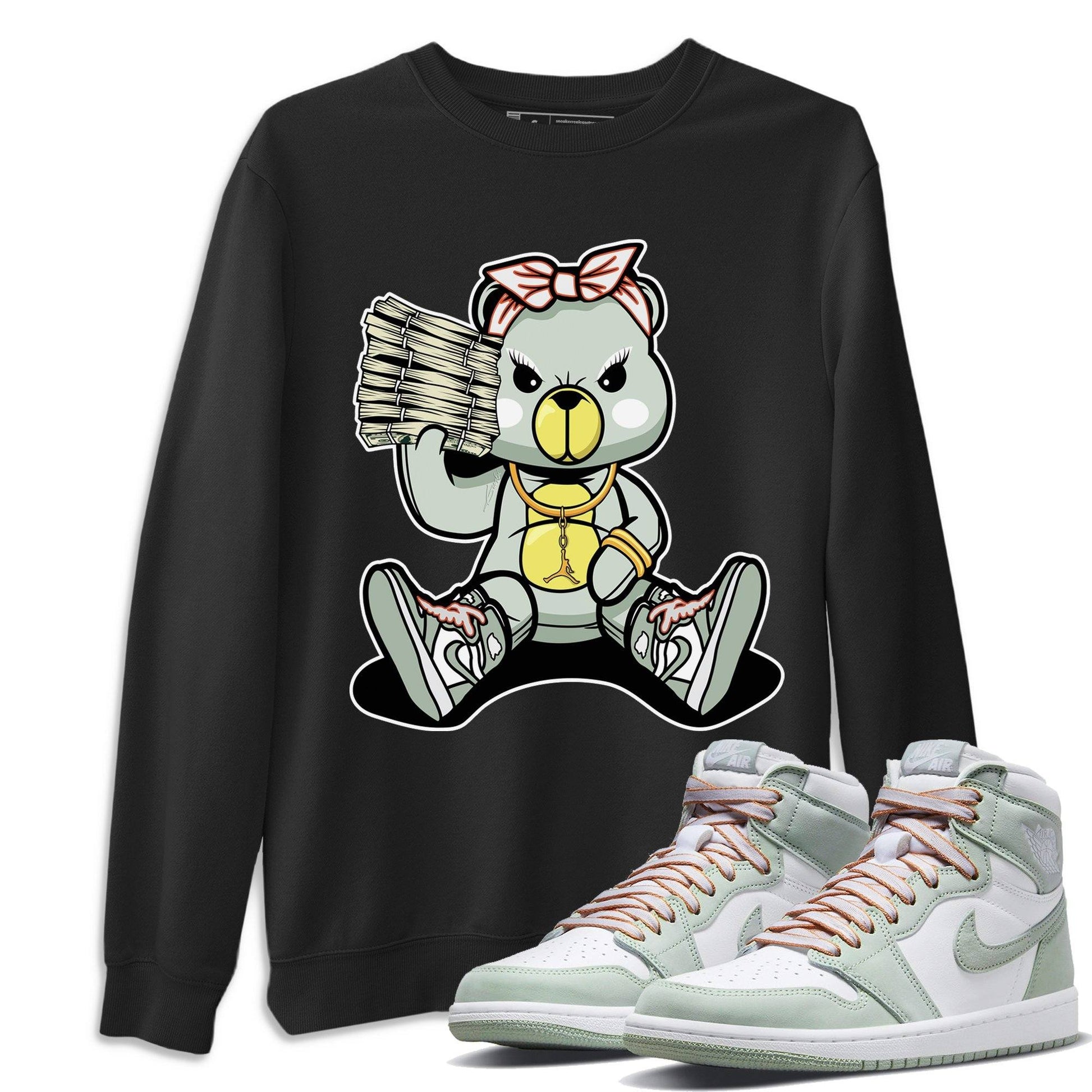 Jordan 1 Seafoam Sneaker Match Tees Bad Baby Bear Sneaker Tees Jordan 1 Seafoam Sneaker Release Tees Unisex Shirts