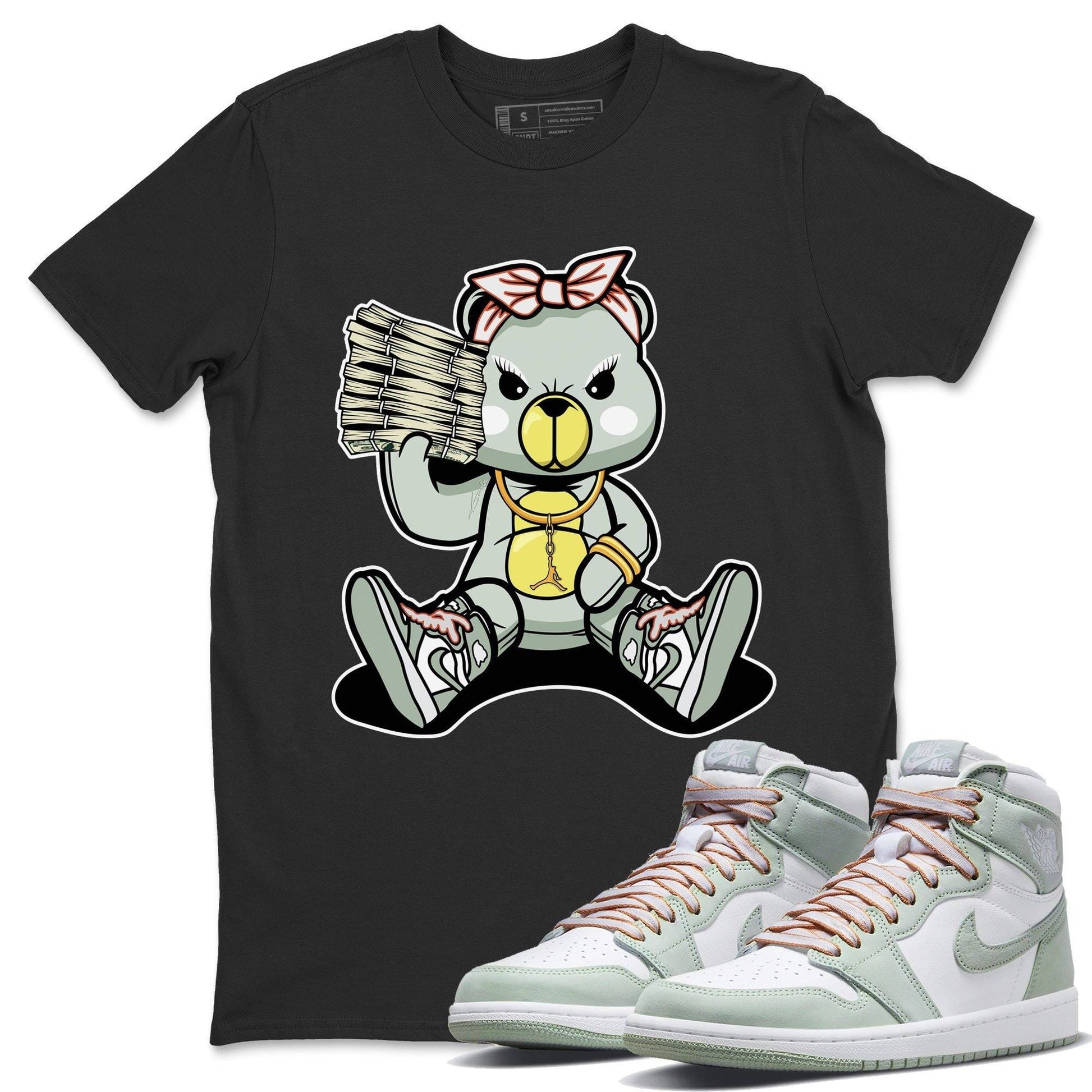 Jordan 1 Seafoam Sneaker Match Tees Bad Baby Bear Sneaker Tees Jordan 1 Seafoam Sneaker Release Tees Unisex Shirts