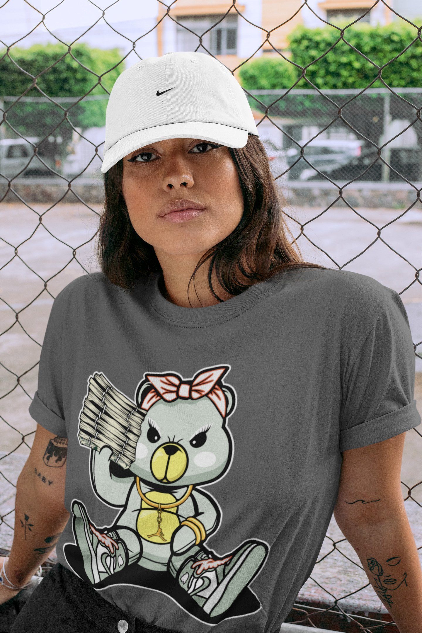 Jordan 1 Seafoam Sneaker Match Tees Bad Baby Bear Sneaker Tees Jordan 1 Seafoam Sneaker Release Tees Unisex Shirts