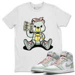 Jordan 1 Seafoam Sneaker Match Tees Bad Baby Bear Sneaker Tees Jordan 1 Seafoam Sneaker Release Tees Unisex Shirts