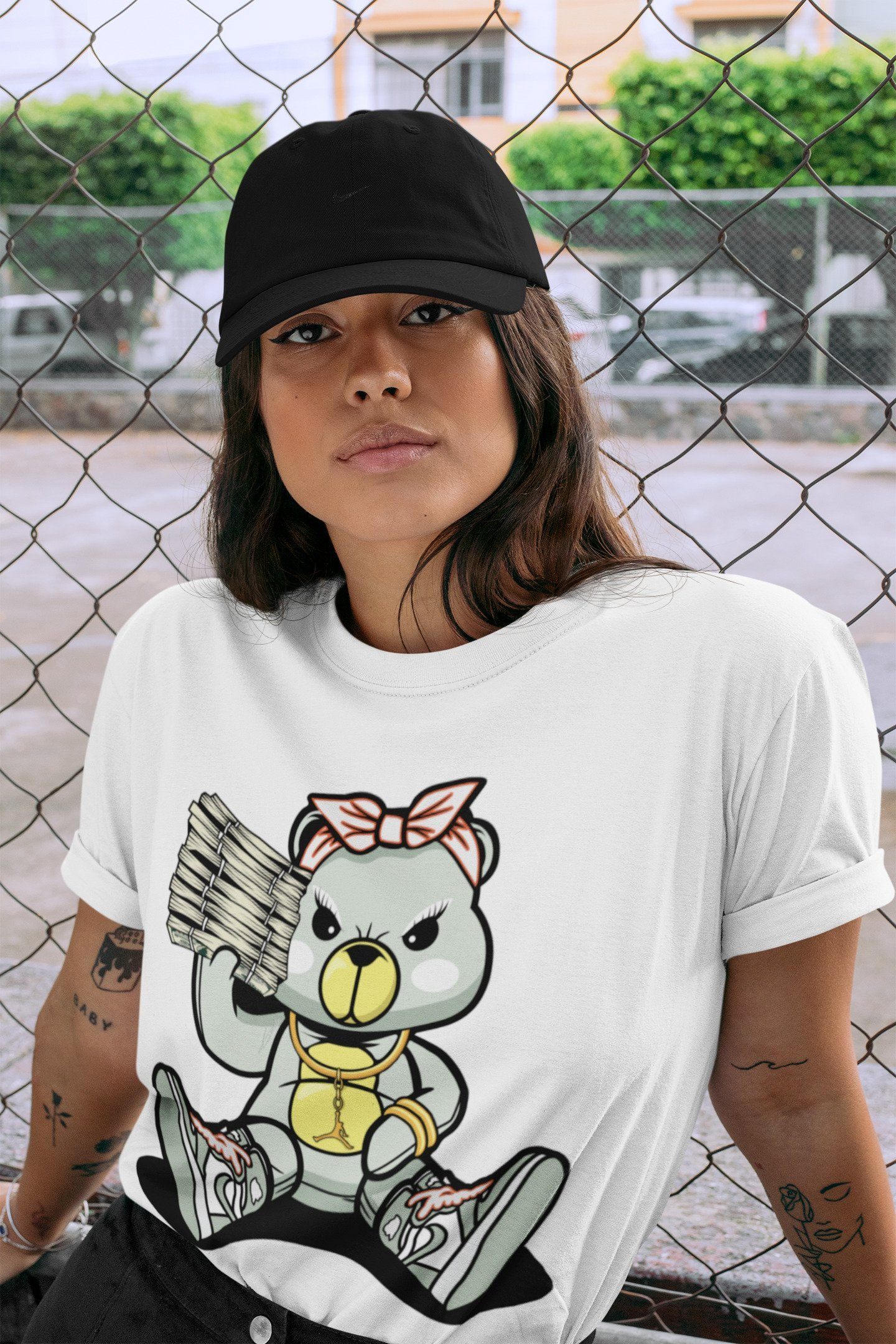 Jordan 1 Seafoam Sneaker Match Tees Bad Baby Bear Sneaker Tees Jordan 1 Seafoam Sneaker Release Tees Unisex Shirts